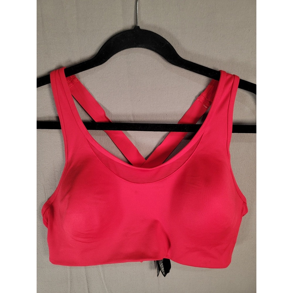 Victorias Secret PINK Sport Bra XL Ultimate Lightly Lined Pink Cross Back Mesh